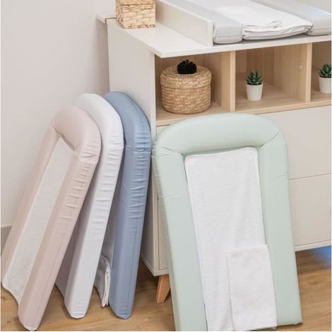 Matelas à langer PVC 42x70 cm – 2 éponges amovibles imperméables – Confort optimal pour changes – Design nuage – Domiva