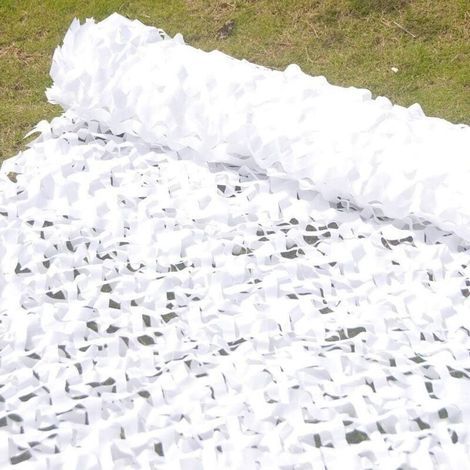 Filet de Protection Solaire pour Jardin, Filet de Camouflage Filet d'ombrage Auvent du Soleil de Bâche de Tente D'isolation pour la Serre Cachée Jardin, Couche Double, Blanc, 3x5m - RWVoile d'ombrage (1/5)