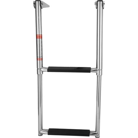 Jeffergarden Acier inoxydable télescopique se pliant d'échelle de bateau de 2 étapes pour la plate-forme supérieure de yacht marin de ponton (1/5)