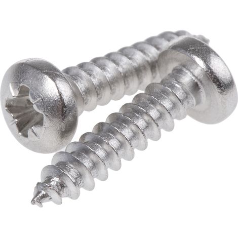 Vis autotaraudeuse RS PRO, N°No. 4 x 13mm, tête Cylindrique, en Acier Inoxydable ( Prix pour Sachet de 100 )