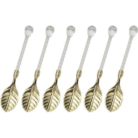 Lot de 6 cuillères à glace élégantes en alliage zinc acrylique pour (1/5)
