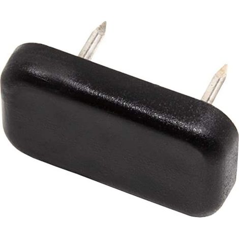 32 x Patins glisseurs en Plastique avec Clou/Noirs / 18x30 mm/rectangulaire/Pieds glisseurs en Plastique à Clou pour Meubles