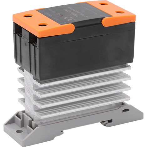 Relais à semi-conducteur industriel AC avec dissipateur thermique, commande DC3-32V, faible interférence RF, compact (1/5)