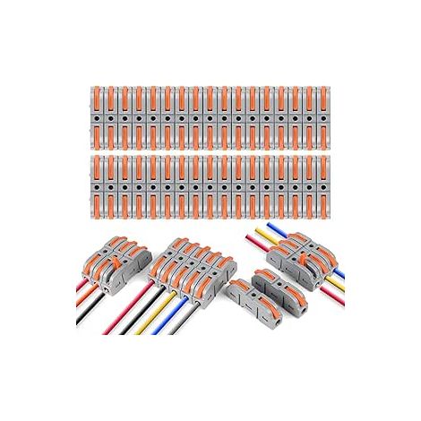 Ouylaf – Connecteur de câble SPL-1 34 pièces – Levier de commande – Conducteur 4mm² – Matériaux PA66 et cuivre nickelé – Pour câblage électrique