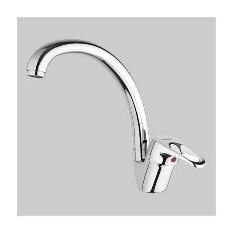 MONOCOMANDO LAVELLO CUCINA M1 CANNA ALTA GIREVOLE  Cromo     MAMOLI