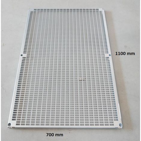Platine métallique perforée 1100x700mm acier galvanisé pour coffret 1200x800mm PLOMBIERES