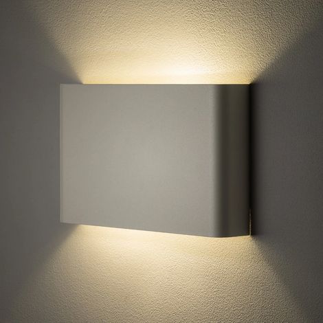[GEBRAUCHT] B-Ware Nowodvorski Lighting Wandleuchte Haga Wandlampe Hellgrau Metall 25 Cm Breit G9