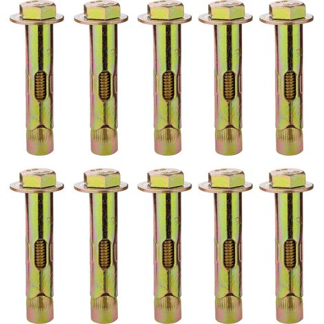 10x Schwerlastanker Bolzenanker Keilanker Schwerlastdübel Ankerbolzen 16x80mm