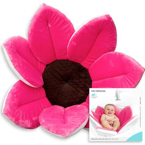 Blooming Bath 7 Petal Flower Baby Bath Seat for Sink - Hot Pink (1/4)