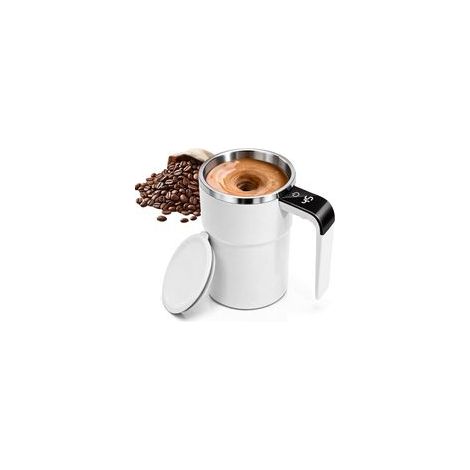 (380 ml)Tasse à mélangeur automatique, avec affichage de la température, shaker électrique magnétique en acier inoxydable 304 pour chocolat chaud (1/5)