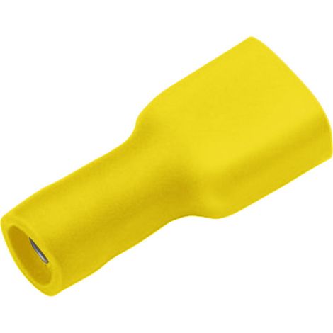 Cimco 180274 Flachsteckhülse  Steckbreite: 6.3 mm Steckdicke: 0.8 mm 180 ° Vollisoliert Gelb 1 St.