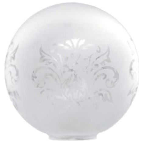 Lampenschirm aus mattem Kugelglas 18cm Mund 5cm