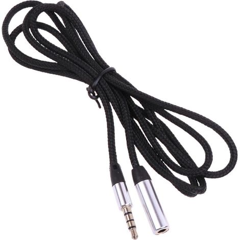 Câble d'extension audio 3,5 mm mâle vers femelle avec connecteur plaqué or - 1,2 mètre