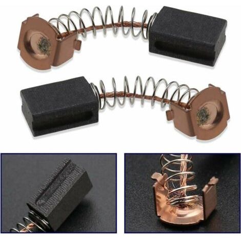 KZQ Lot de 2 paires de balais de charbon moteur 12 x 8 x 5 mm compatibles avec meuleuse d'angle WS125 Black & Decker G720 (1/2)