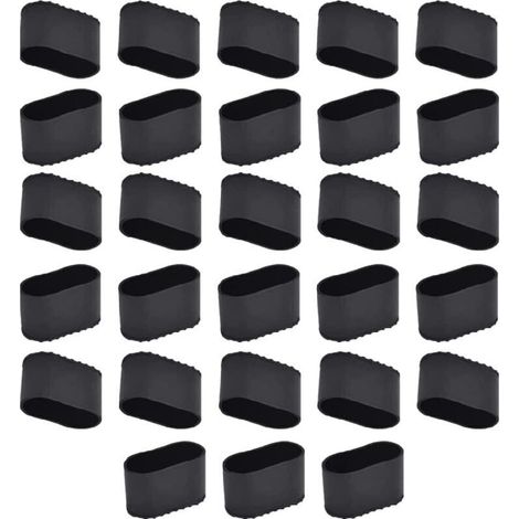 Juego de 28 piezas para patas de sillas: protectores rectangulares para patas de sillas, protectores ovalados para patas de sillas, protectores para patas de mesas, almohadillas de silicona para silla