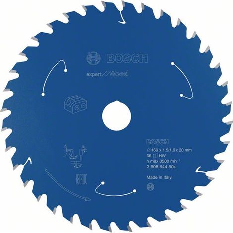 Bosch Kreissägeblatt für Akkusägen Expert for Wood, 160 x 1,5/1 x 20, 36 Zähne (1/5)