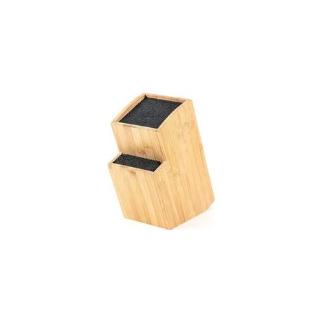 Porte-couteaux en bois, bloc à couteaux en bois à fentes de grande taille, support de rangement pour couteaux de cuisine, porte-couteaux en bois (1/4)