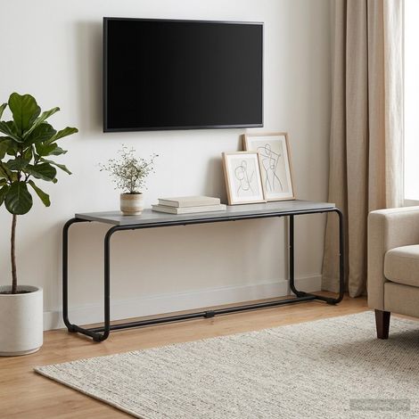 vidaXL Soporte de TV 113.5 x 35.5 x 42 cm Sonoma gris (1/5)