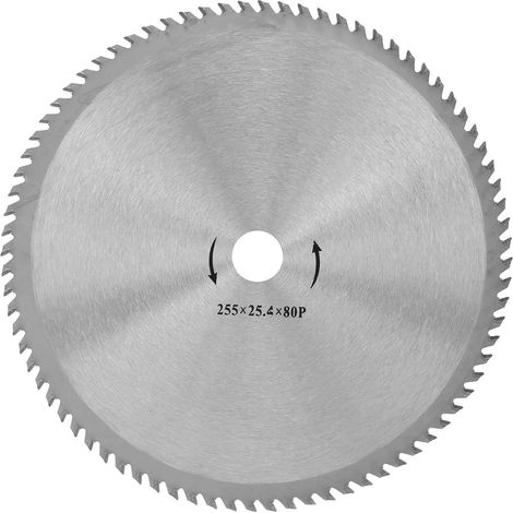 Disque de coupe 255mm 80 dents Acier rapide pour débroussailleuse alésage 25,4mm haute performance (1/5)