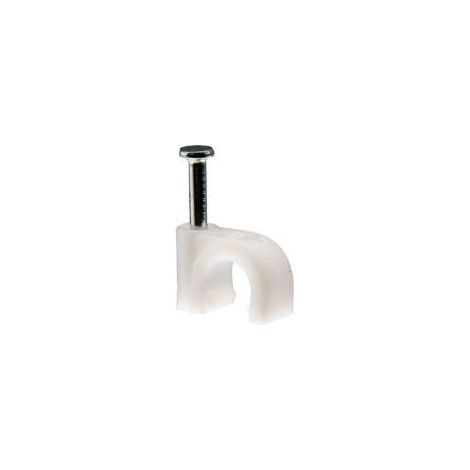 Support Câble Rond - Blanc - 6 Mm - 25 Pièces - Fixation - Plastique (1/5)