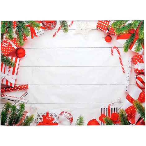 Wandbehang, Fotohintergrund, Weihnachtswanddecke, Winter-Vinylhintergrund, Weihnachtsbaum-Tischdecke, Festtagskulisse-210X150CM (1/3)