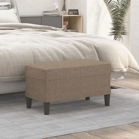 Sitzbank Taupe 70x35x41 cm Stoff