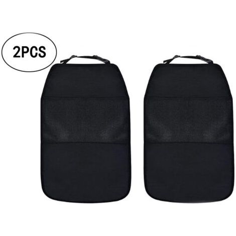 Sollbry 2 Pièce Protections de Sièges Arrière Voiture Impermérable Protection Couverture Housse Siege Voiture pour Protège Sièges de Voiture (Noir) (1/4)