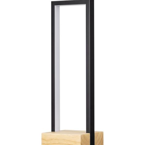 Lampe de Chevet LED en Bois, Contrôle Tactile, Dimmable en Continu, 3 Températures de Couleur Noir (1/5)