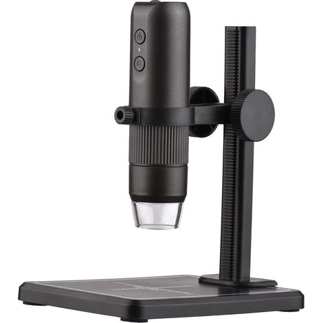 Microscope électronique numérique portable mini haute résolution 1000x avec support et Wi-Fi pour smartphone, ordinateur et tablette : observation d'insectes et de plantes, tests industriels et détect (1/2)