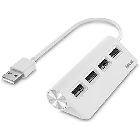 Hama hub usb a 20 4 porte 480 mbits bianco (1/4)