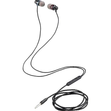Renkforce RF-IE-JH01 Oreillette filaire noir télécommande téléphone (1/3)