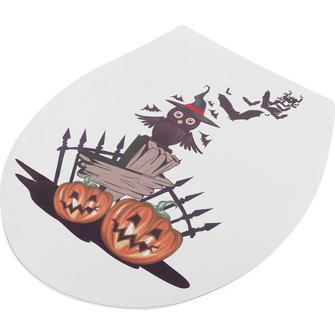Lot de 3 autocollants muraux Halloween pour toilettes, papier peint, décoration murale à faire soi-même pour salle de bain/toilettes TL002 (1/5)