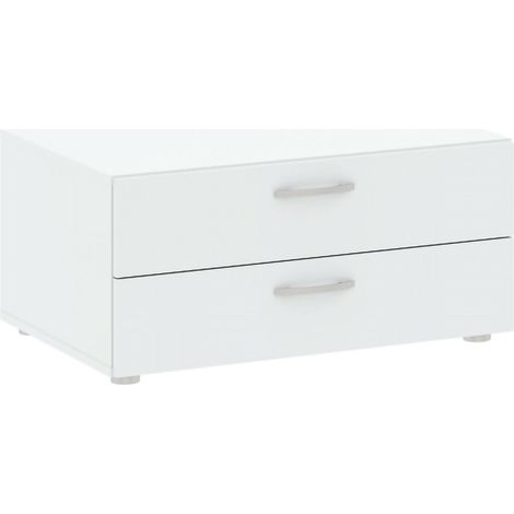 Dmora - Cassettiera Limerick, Settimino multiuso, Comò camera da letto, Mobile con cassetti, 74x52 h35 cm, Bianco