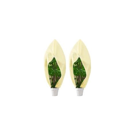 Voile d'Hivernage pour Plantes Extérieur 120x180 cm, 2 Pcs Housses de Protection Contre Le Gel, Couverture Végétale Protection pour Plantes, Toile Hivernage Plante Réutilisable avec Cordon de Serrage (1/5)