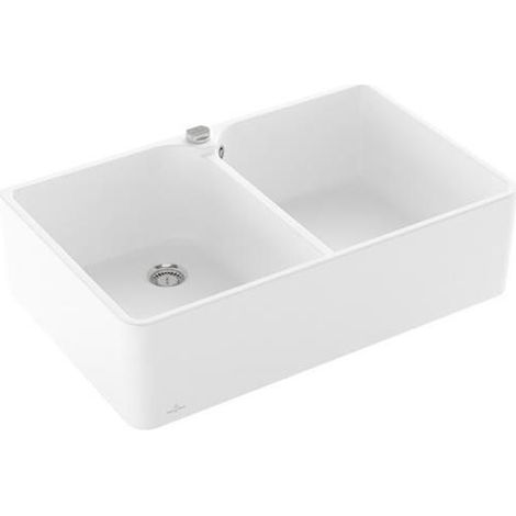 Bloc évier VB 80 x 220 x 795 mm Exc-Garn. Évier avec céramique. Blanc pierre c+