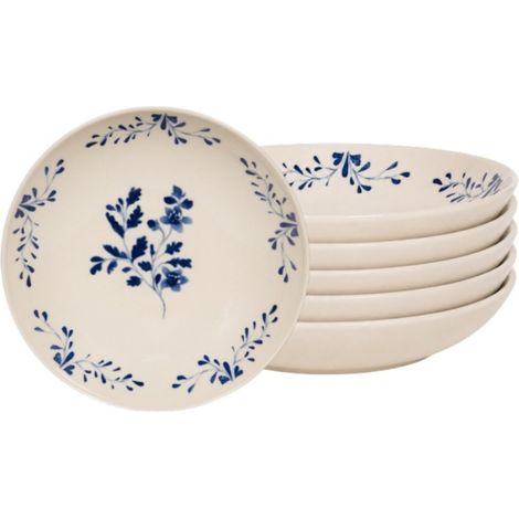 Table Passion - Assiette creuse Appoline bleue 22 cm (lot de 6) (1/4)