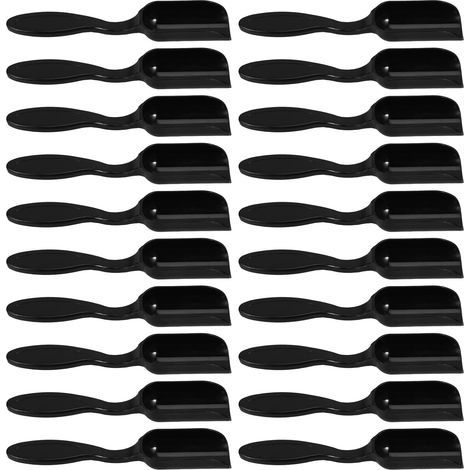 Ensemble de 20 Mini-pelles de Jardin en Plastique Noir, Outils de Jardinage Miniatures pour Plantation et Repiquage de Plantes Succulentes, Truelles Légères et Ergonomiques (1/5)