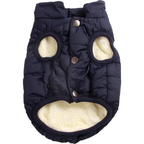 Gilet pour animaux de compagnie - avec doublure polaire ultra-chaude et douce - double couche et coupe-vent
