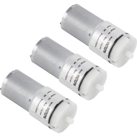 Lot de 3 mini-pompes à membrane, moteur miniature pour aspirateur eau/air, 6 V CC, pour aquariums, VN2702PM (1/5)