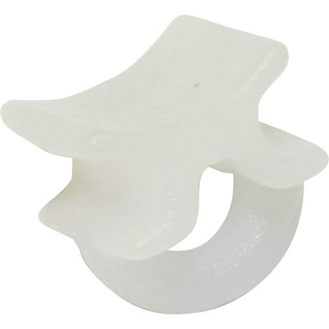 Glisseur Maxi, avec Étrier Transversal, pour Rails et Tringles à Rideaux avec Conduit de Roulement 6 mm, 50 Pièces, Plastique, Blanc (1/2)