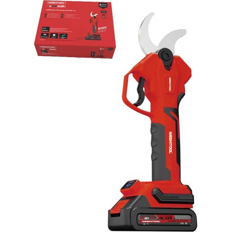 FORBICI A BATTERIA DA POTATURA 21V 2.0AH TAGLIO 35 MM 2 BATTERIE VALIGIA CESOIA (1/4)