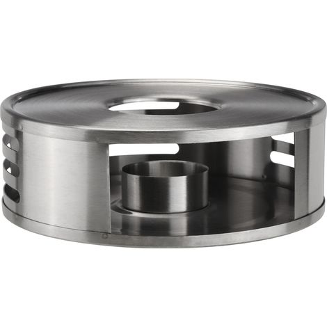 Modernes Stövchen aus Edelstahl ca. Ø 15 cm für Teekannen und -Tassen
