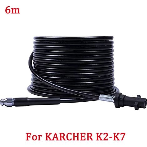 6m Déboucheur de canalisations pour Kärcher Nettoyeur Haute Pression, Sonde de débouchage pour Kärcher K2-K7 Series,  Noir