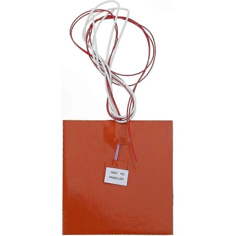 Plaque chauffante silicone 3D pour lit d'impression 120x120mm 12V 120W - Tapis thermique CR-10 Pro, surface de construction chauffante (1/5)