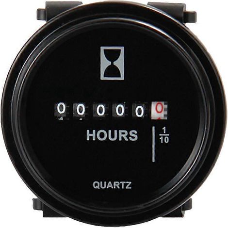 Compteur horaire numérique étanche rond 6-80 V avec affichage LCD pour moteur essence/diesel, tondeuse à gazon et moto (CC)-6X6cm