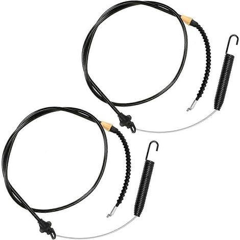 Câble d'engagement du plateau de coupe pour tondeuse à gazon (lot de 2, noir) (1/5)