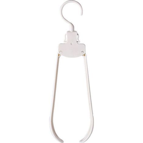 Cintres Pliables, Lot de 5, Blanc, Design Ergonomique Anti-Déformation, Gain de Place, Voyage, Pratique, Amovible, Antiglisse, Séchage Rapide, Plastique Résistant, Cintres Adulte (1/4)