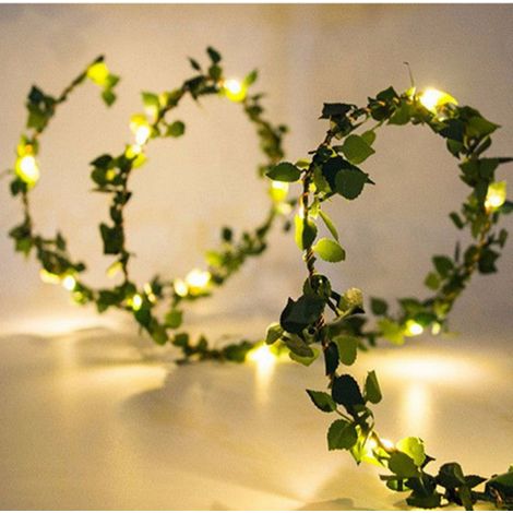 Guirlande Lumineuse Solaire - 50 LED - 5 M - Feuillage Artificiel Lière - Extérieur Jardin Clôture Mur Fenêtre - 1 Pièce (1/4)