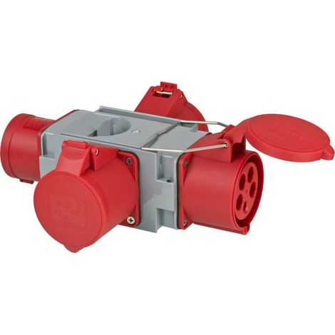 Brennenstuhl  distribuidor  cruzado  CEE400V/32A  enchufe  triple  CEE  +  3x  enchufes  CEE  -  1081670 (1/4)