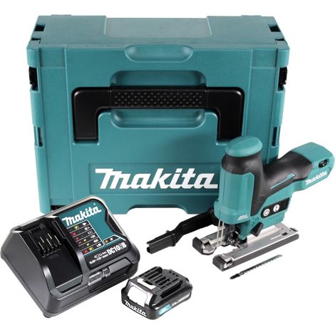 Makita JV 102 DSA1J 10,8 V Seghetto alternativo a batteria in valigetta Makpac + 1x Batteria BL 1020 2,0 Ah + Caricatore DC 10 SA (1/5)